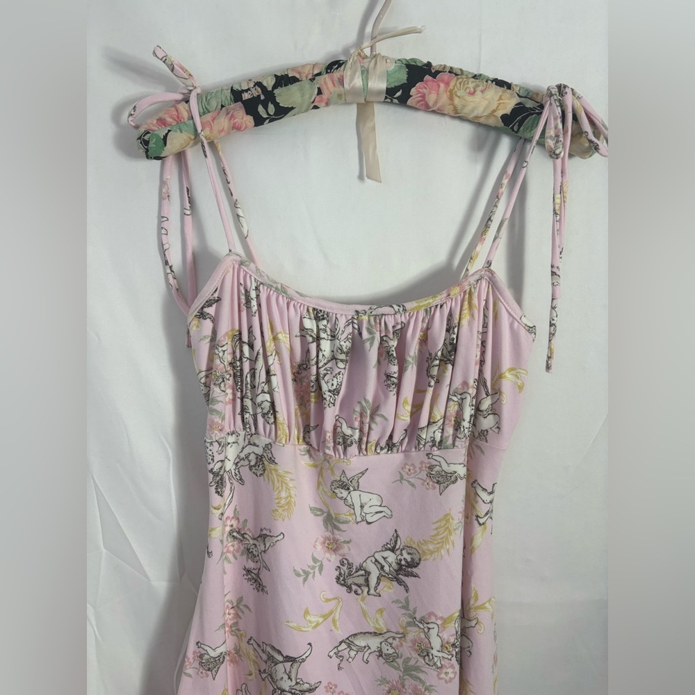 Pink Coquette‎ Angel Babydoll Ethereal Tie Strap Mini Dress Size M - Picture 3 of 12